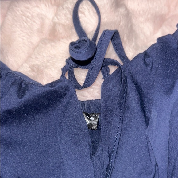 Elegant Navy Blue Women's Top - Picture 4 of 5